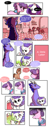 Size: 1000x2500 | Tagged: safe, artist:inverseskies, suri polomare, oc, oc only, oc:diamond crusher, oc:pixie dust, dracony, hybrid, comic, interspecies offspring, offspring, parent:rarity, parent:spike, parents:sparity