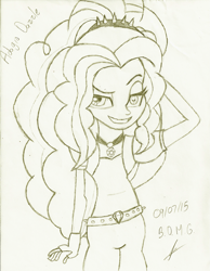 Size: 1697x2184 | Tagged: safe, artist:darkpsychomessiah, adagio dazzle, equestria girls, scan, solo, traditional art