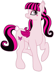 Size: 1004x1332 | Tagged: safe, artist:flamefyre1235, bat pony, pony, crossover, draculaura, monster high, ponified, solo