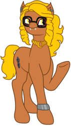 Size: 832x1464 | Tagged: safe, artist:flamefyre1235, earth pony, hengstwolf, pony, werewolf, clawdia wolf, monster high, ponified, solo