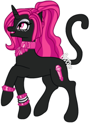 Size: 960x1316 | Tagged: safe, artist:flamefyre1235, cat pony, original species, catty noir, monster high, ponified, solo