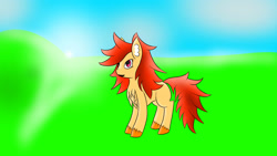 Size: 1920x1080 | Tagged: safe, oc, oc only, pony, female, orange skin, red hair