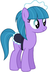 Size: 5607x8192 | Tagged: safe, artist:thatguy1945, tote bag (character), earth pony, pony, crusaders of the lost mark, .svg available, absurd resolution, background pony, clothes, female, maid, mare, smiling, solo, vector
