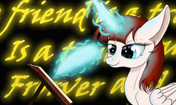 Size: 3000x1800 | Tagged: safe, artist:arcuswind, oc, oc only, oc:fausticorn, magic, solo, telekinesis