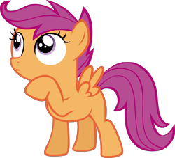 Size: 4471x4058 | Tagged: safe, artist:chibitoraion, artist:scootaion, scootaloo, bloom and gloom, absurd resolution, simple background, solo, thinking, transparent background, vector