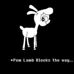 Size: 1024x1024 | Tagged: safe, artist:derek the metagamer, pom lamb, lamb, sheep, them's fightin' herds, community related, digital drawing, style emulation, undertale