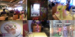 Size: 1788x884 | Tagged: safe, human, irl, irl human, my little pony cafe, pancakes, photo