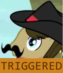 Size: 635x741 | Tagged: safe, edit, sheriff silverstar, appleoosa's most wanted, moustache, triggered