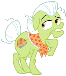 Size: 3900x4500 | Tagged: safe, artist:reginault, granny smith, earth pony, pony, brotherhooves social, .svg available, hoof on chest, simple background, solo, transparent background, vector