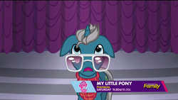 Size: 1366x768 | Tagged: safe, screencap, pony, unicorn, canterlot boutique, fashion plate, glasses, looking up, male, shades mcgrey, solo, stallion