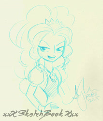 Size: 2000x2344 | Tagged: safe, artist:amy mebberson, adagio dazzle, equestria girls, bust, gift art, sketch