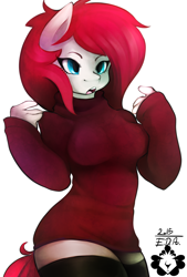 Size: 2300x3400 | Tagged: safe, artist:deadlionofinsanity, oc, oc only, oc:bailey, anthro, clothes, solo