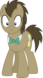 Size: 6000x10708 | Tagged: safe, artist:vectorizedunicorn, doctor whooves, earth pony, pony, slice of life (episode), :<, absurd resolution, bowtie, male, shocked, simple background, solo, stallion, transparent background, vector