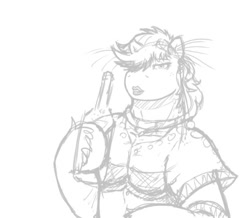 Size: 500x436 | Tagged: safe, artist:redhotkick, big macintosh, earth pony, pony, alcohol, crossdressing, crossover, food, jojo's bizarre adventure, joseph joestar, male, monochrome, stallion, tequila, tequila joseph