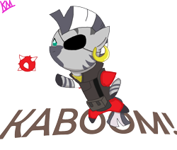 Size: 1376x1165 | Tagged: safe, artist:kittymelodies, zecora, zebra, crossover, democora, demoman, kaboom, parody, solo, team fortress 2