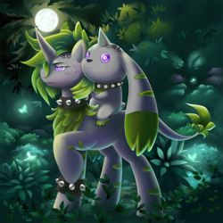 Size: 3000x3000 | Tagged: safe, artist:bestary, oc, oc only, firefly (insect), byakugan, digimon, naruto, night, non-mlp oc, ponified, self ponidox, terriermon