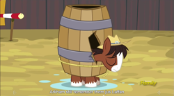 Size: 1281x714 | Tagged: safe, screencap, trouble shoes, appleoosa's most wanted, meme, youtube caption