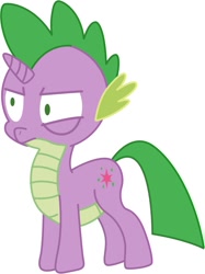 Size: 640x854 | Tagged: safe, artist:ahumeniy, spike, dracony, dragonified, fusion, ponified, ponified spike, solo, wat, what has science done