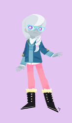 Size: 880x1500 | Tagged: safe, artist:magneticskye, silver spoon, equestria girls, alternate costumes, clothes, female, glasses, lineless, simple background, solo