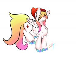 Size: 1600x1200 | Tagged: safe, artist:rednorth, oc, oc only, oc:red-north, pony, beanie, female, hat, mare, piercing, rainbow