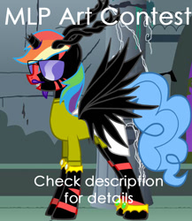 Size: 496x572 | Tagged: safe, artist:emerlees, artist:storybookmlp, oc, oc only, oc:dark knight, pony creator, contest, donut steel, solo