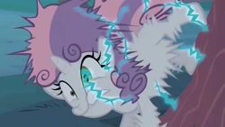 Size: 1280x720 | Tagged: safe, screencap, sweetie belle, family appreciation day, electrocution, sweetiebuse