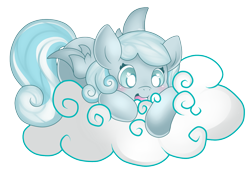 Size: 1240x869 | Tagged: safe, artist:starlightlore, oc, oc only, oc:snowdrop, pegasus, pony, cloud, cute, heart eyes, simple background, snowbetes, solo, transparent background, wingding eyes