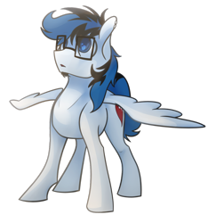 Size: 1024x1093 | Tagged: safe, artist:kapteeni-teepannu, oc, oc only, oc:frozen soul, pegasus, pony, male, stallion, wings