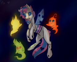 Size: 1024x819 | Tagged: safe, artist:rflzqt, oc, oc only, oc:arisen, oc:rising spirit, changeling, ghost, male, spirit, stallion, white changeling