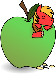 Size: 1820x2415 | Tagged: safe, artist:bgn, big macintosh, earth pony, pony, apple, cute, macabetes, male, solo, stallion, that pony sure does love apples