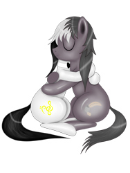 Size: 2448x3264 | Tagged: safe, artist:thepianistmare, oc, oc only, oc:klavinova, oc:quill, black hair, commission, gray coat, hug, simple background, smiling, transparent background