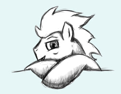 Size: 900x700 | Tagged: safe, artist:zappod44, derpibooru import, soarin', monochrome, solo