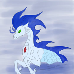 Size: 1000x1000 | Tagged: safe, artist:zappod44, soarin', siren, sirenified, solo