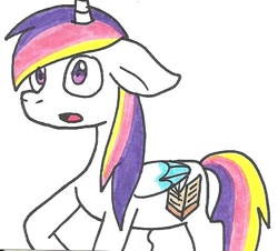 Size: 529x479 | Tagged: safe, artist:cmara, oc, oc only, oc:prince novel, alicorn, pony, alicorn oc, offspring, parent:princess cadance, parent:shining armor, parents:shiningcadance, simple background, solo, traditional art, white background