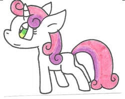 Size: 535x424 | Tagged: safe, artist:cmara, derpibooru import, sweetie belle, solo, traditional art