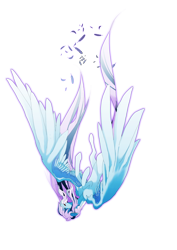 Size: 2480x3508 | Tagged: safe, artist:dormin-dim, falling, lugia, pokémon, ponified, simple background, solo, transparent background