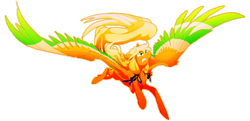 Size: 3500x1700 | Tagged: safe, artist:dormin-dim, ho-oh, pokémon, ponified, simple background, solo, spread wings, transparent background