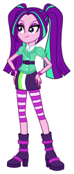 Size: 3300x7745 | Tagged: safe, artist:mixiepie, aria blaze, equestria girls, rainbow rocks, absurd resolution, alternate universe, boots, clothes, clothes swap, hand on hip, paint tool sai, role reversal, simple background, skirt, smiling, solo, the dazzlings, the rainbooms, transparent background, wristband