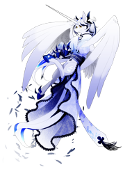 Size: 2480x3508 | Tagged: safe, artist:dormin-dim, alicorn, pony, lugia, pokémon, ponified, simple background, solo, transparent background