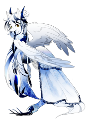 Size: 1000x1415 | Tagged: safe, artist:dormin-dim, lugia, pokémon, ponified, simple background, solo, transparent background