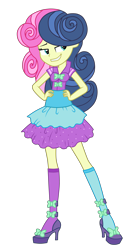 Size: 4500x8503 | Tagged: safe, artist:mixiepie, bon bon, sweetie drops, equestria girls, life is a runway, rainbow rocks, absurd resolution, alternate hairstyle, clothes, female, hand on hip, high heels, pose, simple background, solo, transparent background, vector