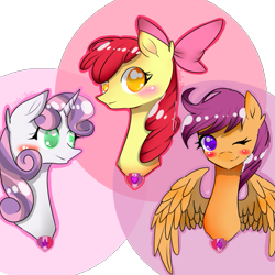 Size: 651x651 | Tagged: safe, artist:starlaclever, apple bloom, scootaloo, sweetie belle, crusaders of the lost mark, cutie mark, cutie mark crusaders, the cmc's cutie marks