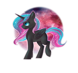 Size: 3200x3000 | Tagged: safe, artist:segraece, oc, oc only, oc:nightmare mist, alicorn, pony, alicorn oc, solo