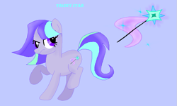 Size: 867x523 | Tagged: safe, artist:sonatablaze, oc, oc only, oc:tricky star, magical lesbian spawn, offspring, parent:starlight glimmer, parent:trixie, parents:startrix, simple background