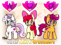 Size: 768x566 | Tagged: safe, artist:yurafo, apple bloom, scootaloo, sweetie belle, crusaders of the lost mark, cutie mark, cutie mark crusaders, the cmc's cutie marks