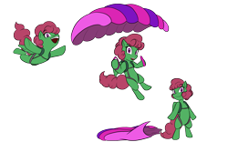 Size: 3600x2400 | Tagged: safe, artist:toughset, oc, oc only, oc:windcatcher, pony, bipedal, commission, cute, parachute, pixel art, simple background, solo, sprite, sprite sheet, transparent background