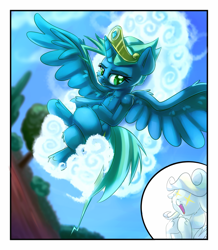 Size: 2611x3000 | Tagged: safe, artist:discorded, sky stinger, vapor trail, alicorn, pony, top bolt, alicornified, male, princess, princess of flying, princessified, race swap, rule 63, shipping, solo, straight, vaporsky