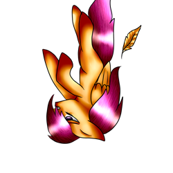 Size: 1024x1024 | Tagged: safe, artist:hyperponylover, scootaloo, falling, feather, sad, scootaloo can't fly, solo