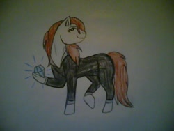 Size: 640x480 | Tagged: safe, artist:magnolia667, lupin the 3rd, mine fujiko, ponified, solo, traditional art