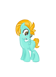 Size: 704x960 | Tagged: safe, artist:minty-red, lightning dust, blank flank, filly, solo, younger